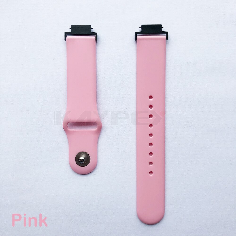 Correa de silicona suave para el reloj Huami Amazfit Verge 3, correa de silicona suave, correa de reloj de repuesto, correas de pulsera, banda deportiva: Rosa