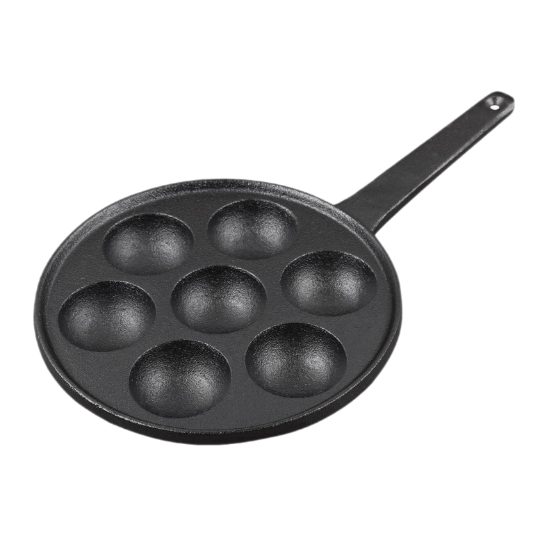 Nonstick fyllda pannkakapanna, hus gjutjärn grill för olika sfäriska mat ,2 "diameter formar