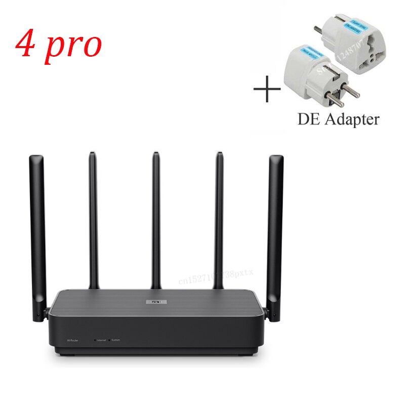 Xiaomi router 4 zawodowiec Gigabit 2.4G/5.0GHz dwuzakresowy 1317 mb/s 128Baran Wifi przekaźnik 5 anteny o wysokim zysku szerszy router bezprzewodowy IPv6: Add EU adapter