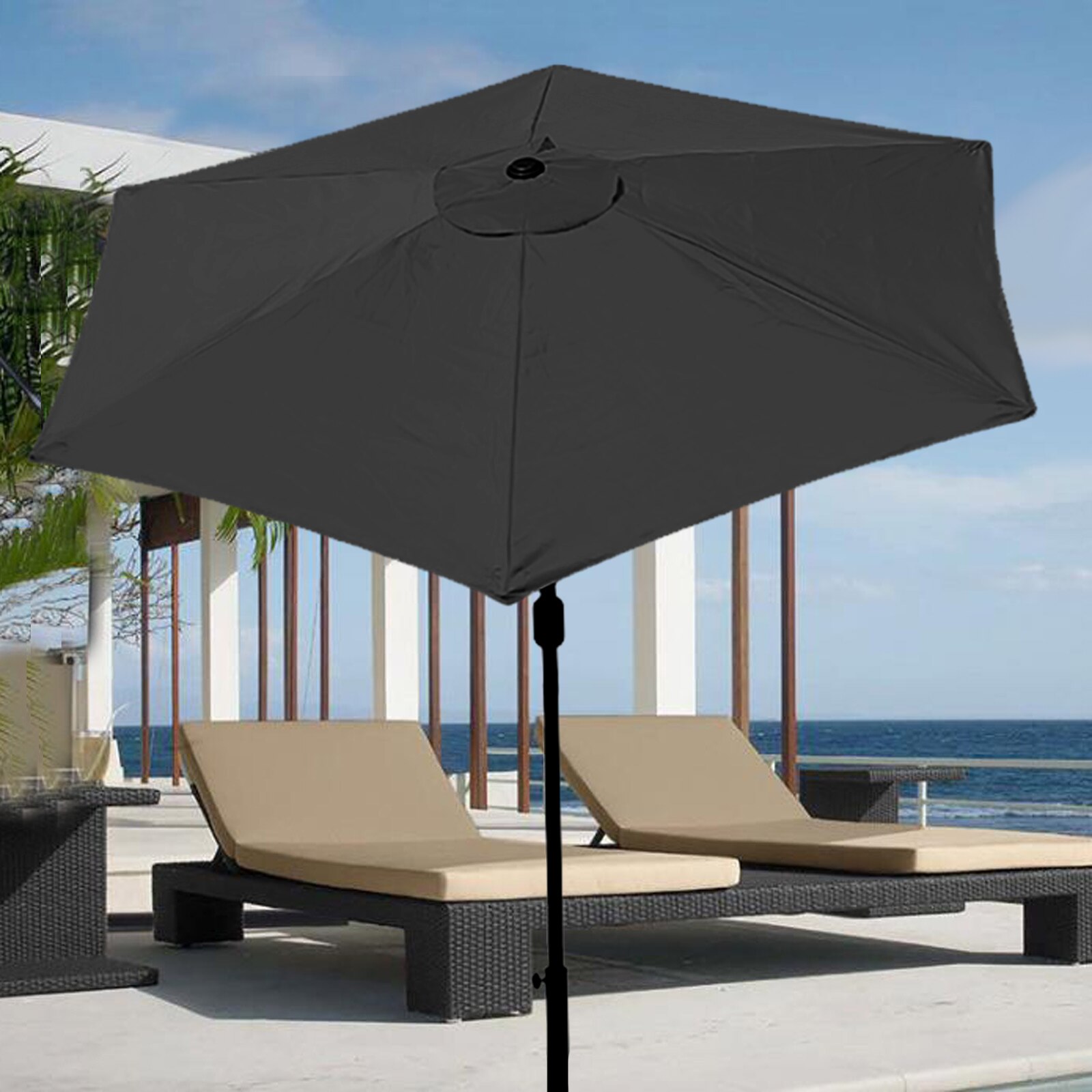 Toldo impermeable para exteriores, sombrilla de Patio, cubierta protectora para jardín en voladizo, sombrillas para piscina, pérgola