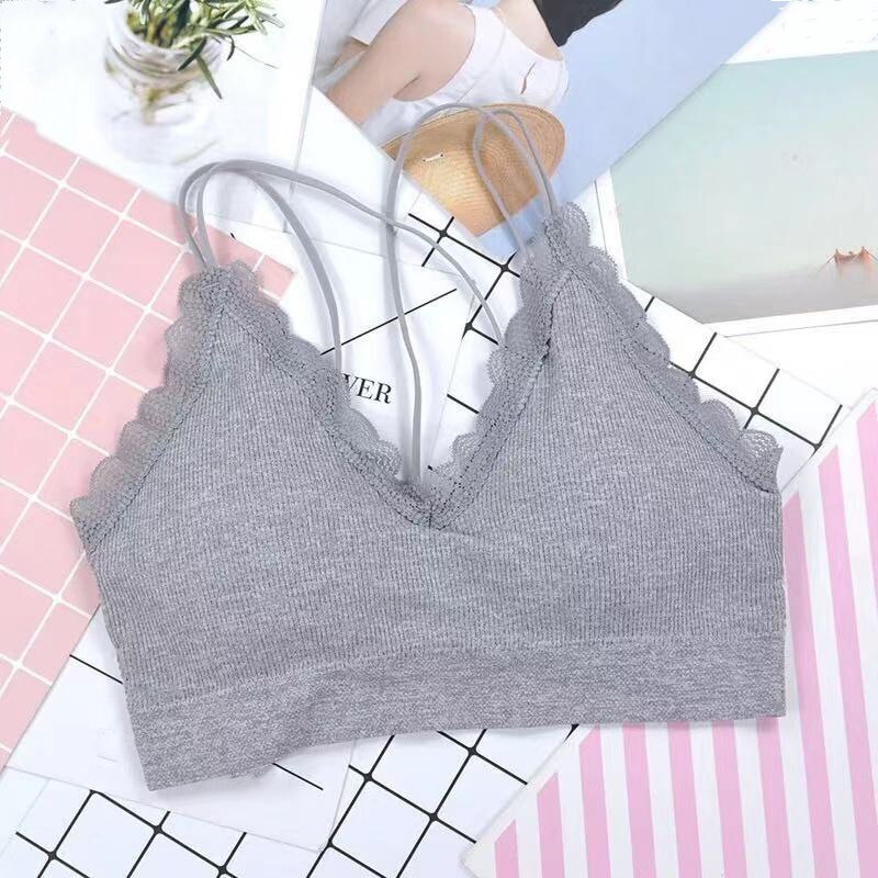 Women&#39;s Sexy Sports Rimless Underwear, Fashionable And Breathable Pure Color Modal Cotton, Popular Versatile Soft Girl Bra Top