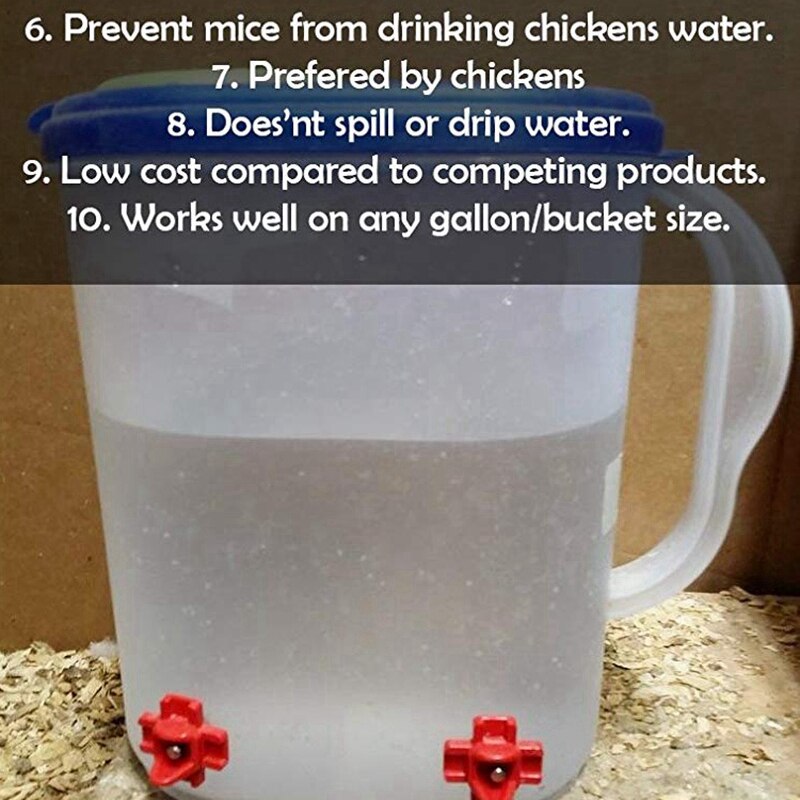 Tetinas de agua para aves de corral, pezón de pollo con montaje lateral Horizontal, bebedero de agua de pollo, paquete de 16
