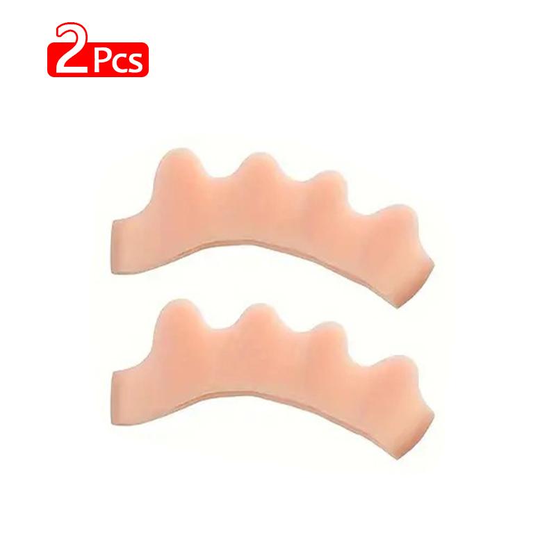 2 Stück Zehenspreizer für Damen, langlebige Zehenspreizer für Pedikübetreffend, Schuhe, Plantarfasziitis, Zehenglätter, dehnbar, passend zu: Beige