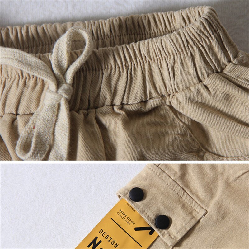 Kids Boy Casual Shorts With Pocket Summer Teenager Cargo Shorts For Boys Child Cotton clothing For 5 To 13 Years Old