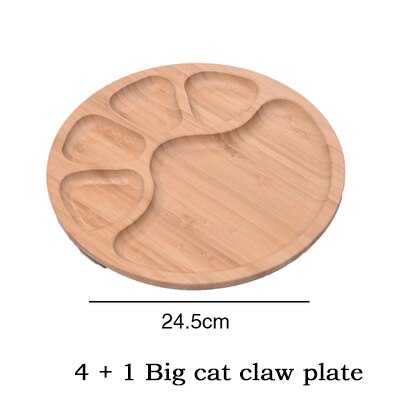 Fresh keeping tray bamboo bowl plate solid wood dividing food plate fruit plate solid wood western food tray: G