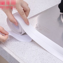 3,3 m * 38/22mm Badezimmer Dusche Waschbecken Badewanne Abdichtung Streifen Band Weiß PVC Selbst-klebstoff Wasserdicht wand Aufkleber Bad Küche