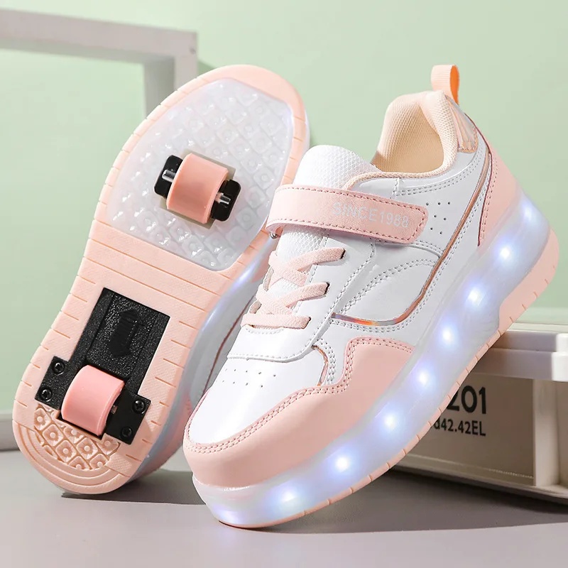 Otoño/Invierno, nuevos patines de cuatro ruedas de alto valor estético para hombres, mujeres, niños, estudiantes en el campus con cuatro ruedas: Verde / 4