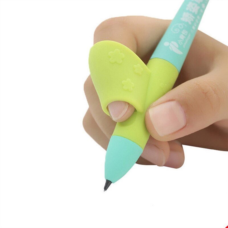 Pencil Grips Children Pen Writing Aid Handle Right Hand Write Helper Posture Correction Preschoolers Kids Pencil Learning Tool