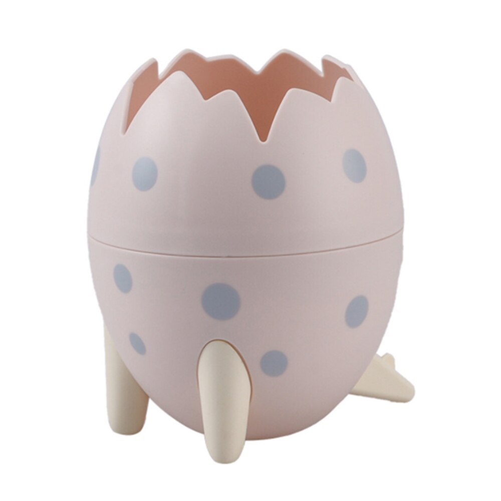 Jajo dinozaura kształt makijaż szczotka schowek uchwyt na kosmetyki narzędzia robić makijażu obsadka robić pióra stojak stolik z organizerem pojemnik na ołówki: Różowy