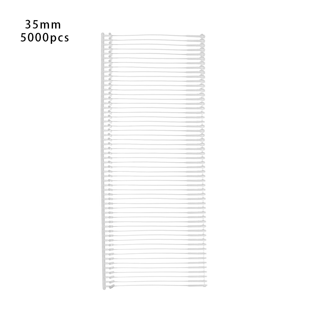 5000 Pcs Plastic Reguliere Standaard Tagging Fasteners Wit Standaard Tagging Weerhaken Bijlagen Geschikt Voor Standaard Tag Apparaten: 35mm