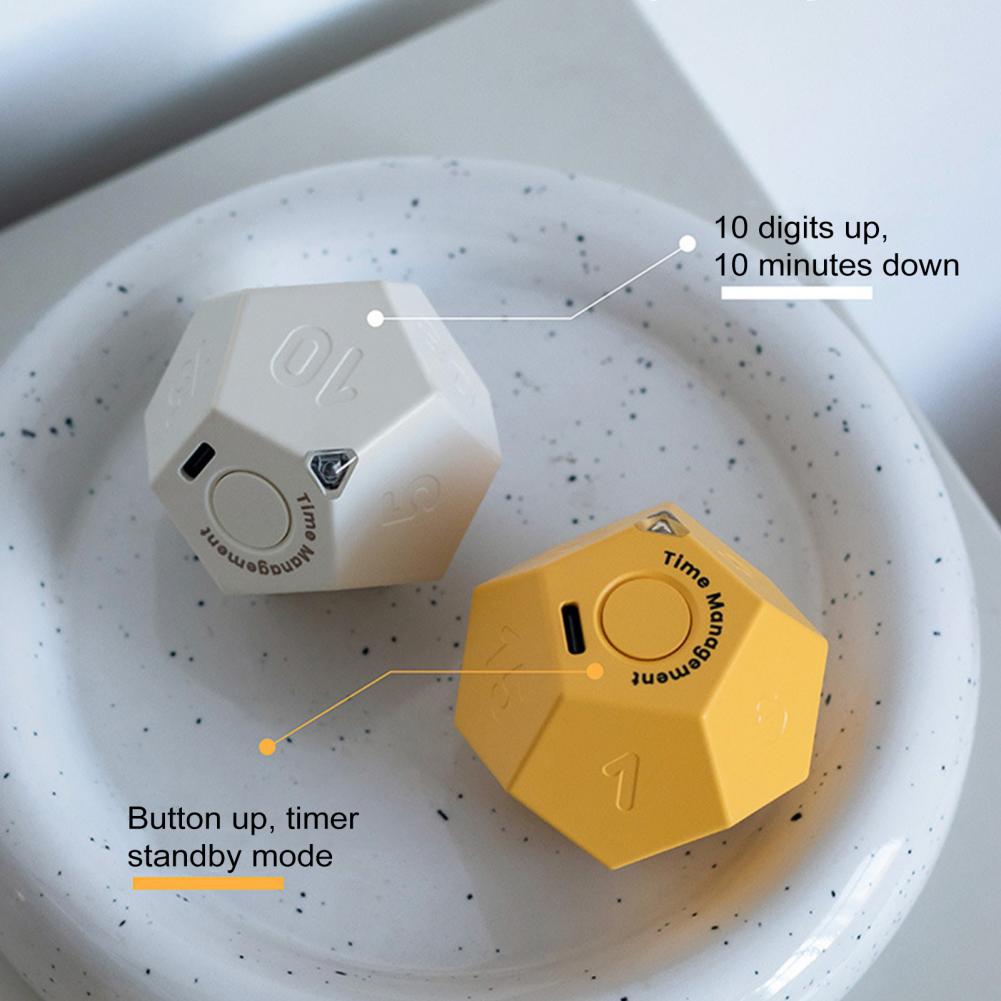 Multi Cube Timer 1/3/5/10/15/20/25/30/45/60/90 Minutes Setting Rotating Timer Vibration Reminder Modes Study Countdown Clock
