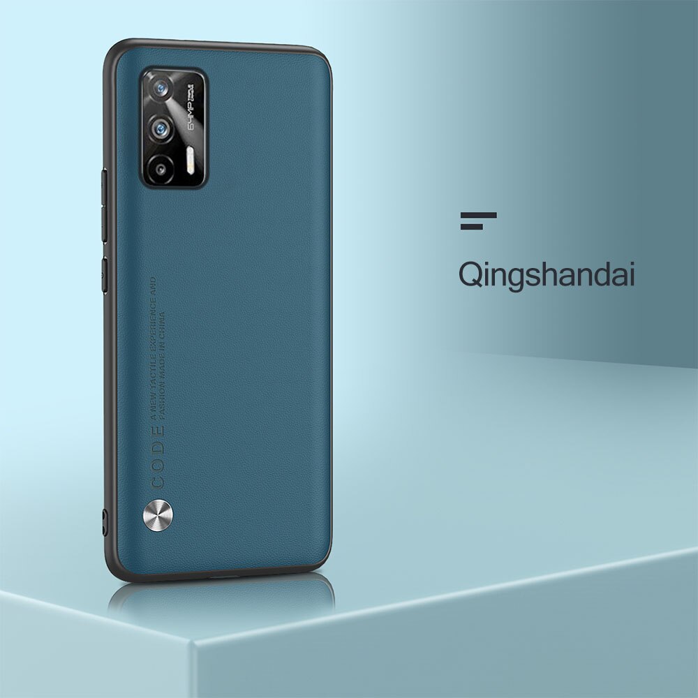 Realme-GT 5G Case Plain Skin Leather Protect Shell On For Realme Realmi GT G T Neo GTNeo RealmeGT 5G TPU Bumper Shockproof Coque: For Realme GT Neo 5G / Blue