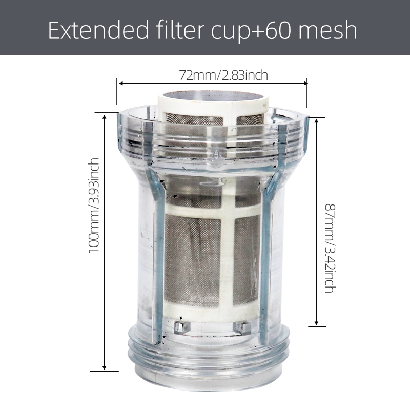 Fish tank fish toilet Full transparent fish waste collector Aquarium drainage collector Automatic cleaning filter: Navy Blue