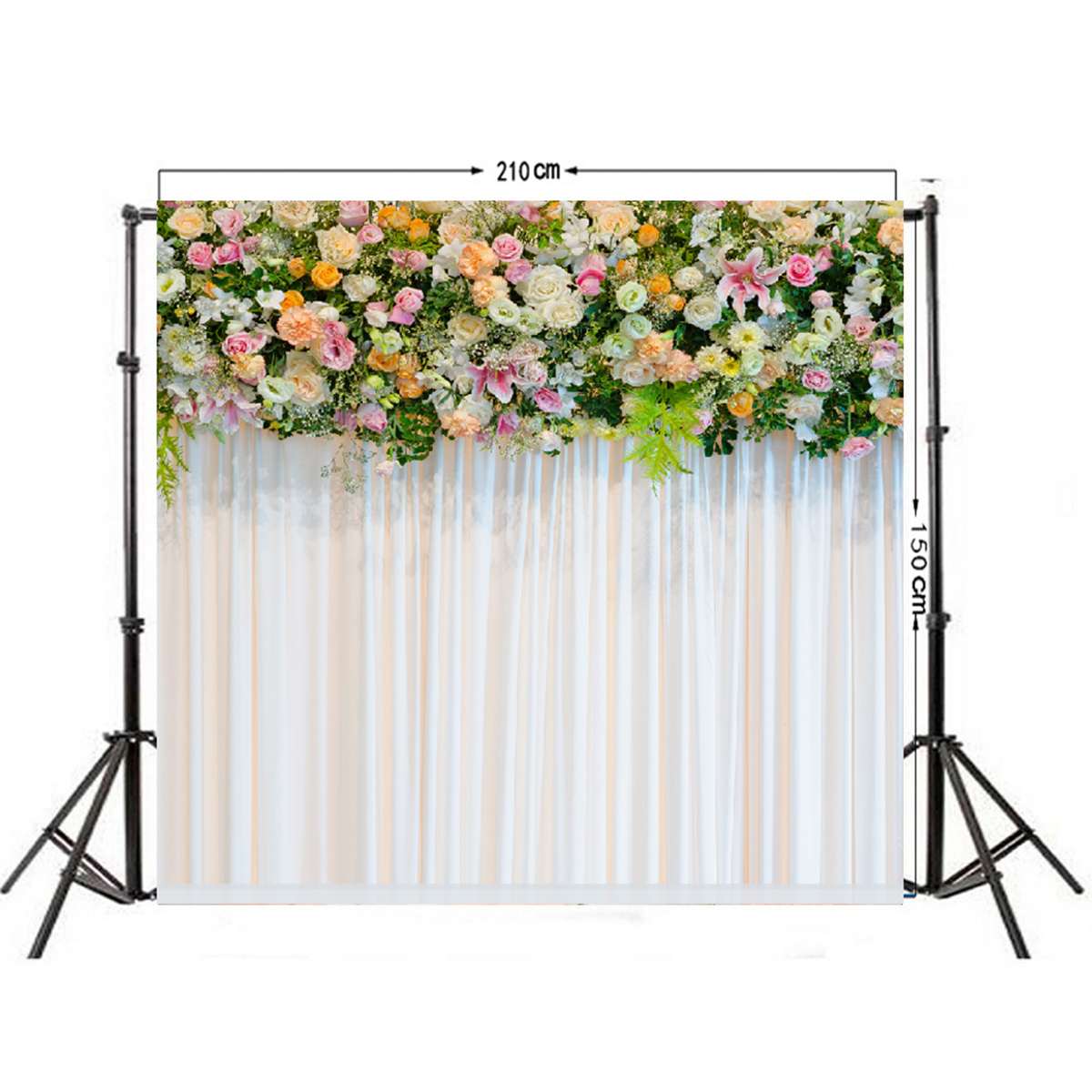 Fondo de boda Photozone flor nupcial ducha Fondo romántico compromiso aniversario pared estandarte de fotomatón Decoración: 2