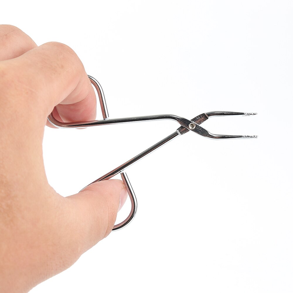 1Pcs Zilver Haar Verwijderen Schaar Platte Tip Wenkbrauw Pincet Klem Clippers Beauty Tool Rvs Wenkbrauw Removal Tool