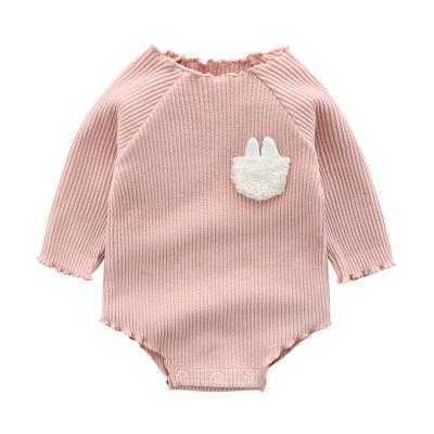 Neugeborenen Baby Mädchen Frühling Klettern Kleidung Neue Lange Ärmeln Herbst Cartoon Overall Mädchen Nette Overall Kostüme Heraus: pink / 12m