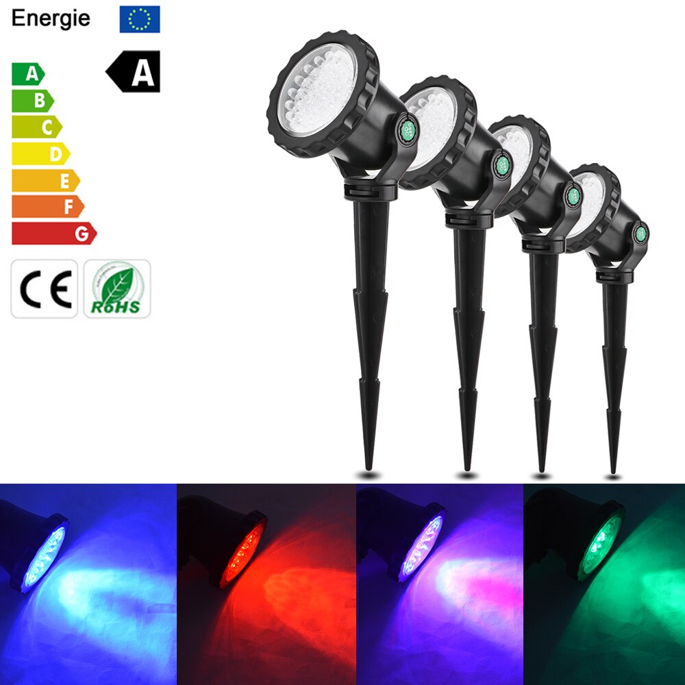 4 stks IP68 RGB LED Onderwater Projector Spotlight Lamp Waterdichte Afstandsbediening 4 Lichtstanden Voor Tuin Landschap