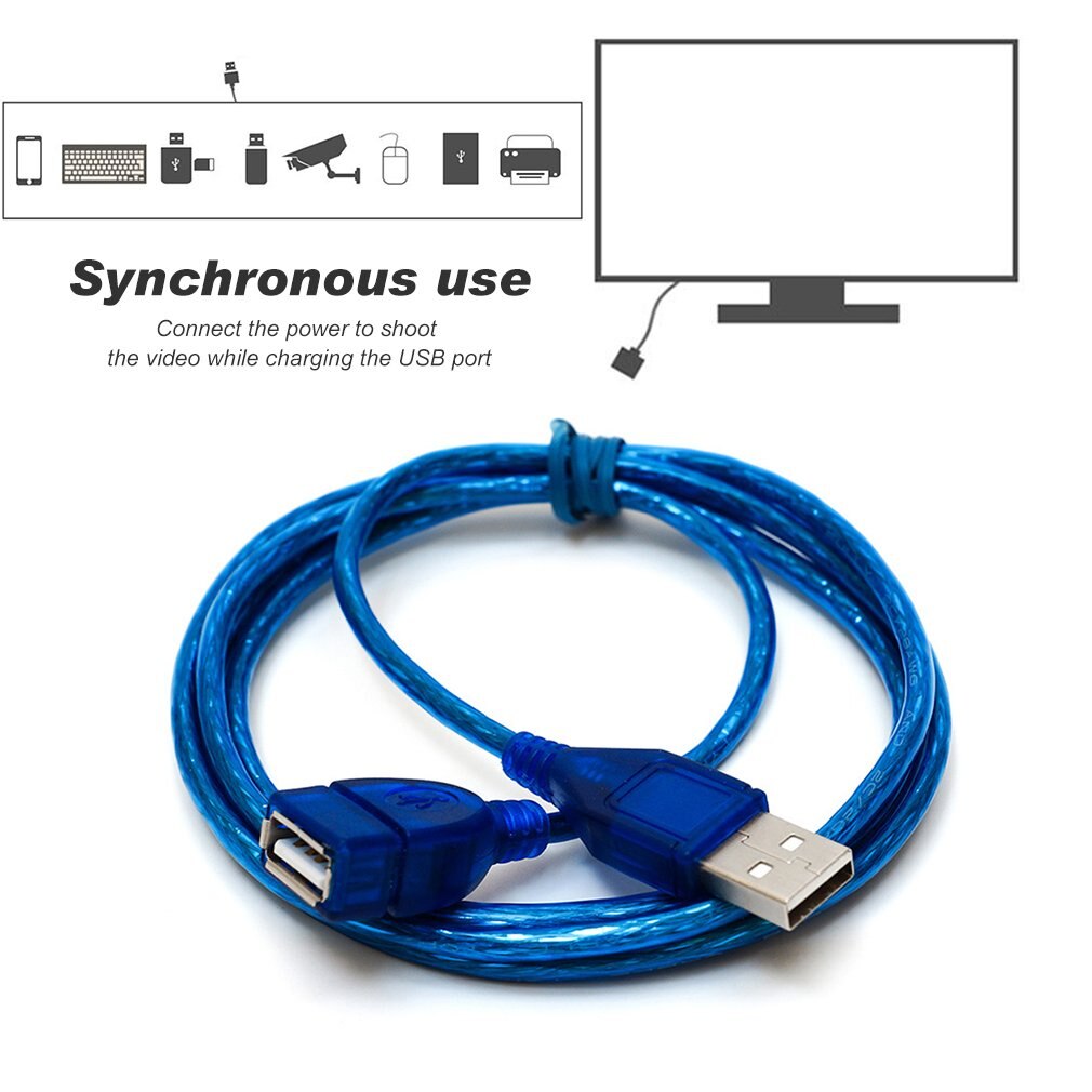 JINCHI 1M/1.5M/2M Super Long USB 2.0 Male To Female Extension Cable High Speed USB Extension Data Transfer Sync Cable For PC