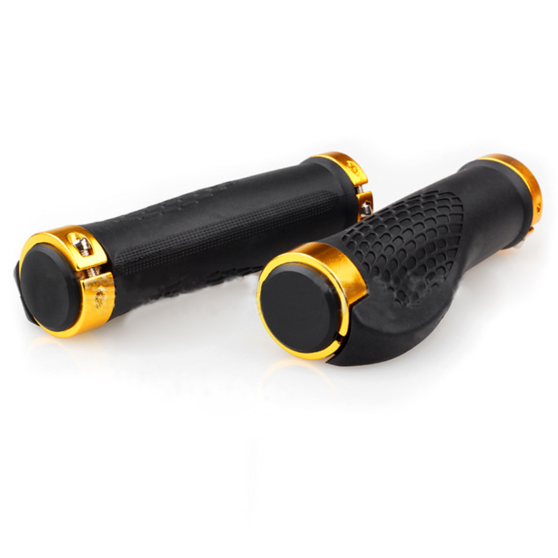 Ergonomic MTB Road Bicycle Grips Cycling Skid-Proof Grips Anti-Skid Rubber Mountain Bike Lock On Bicycle Handlebars SEC88: Yellow