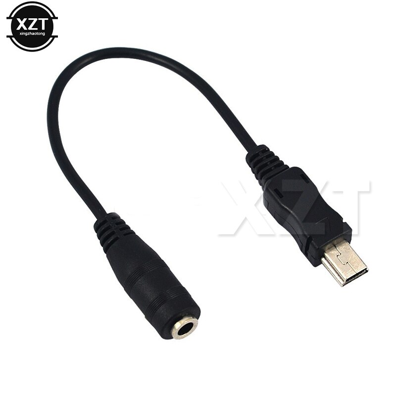 2 stks Mini USB Man 3.5mm Jack Vrouwelijke Audiokabel koord voor Actieve Clip Mic Microfoon Adapter voor GoPro Hero Sport Camera