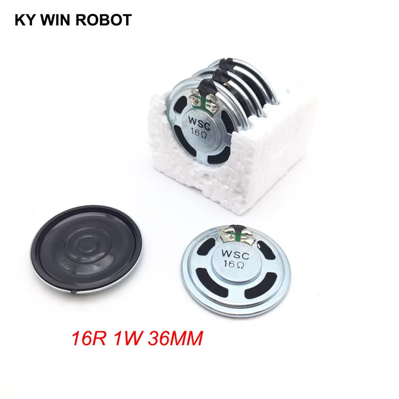 2 stuks/lot ultradunne mini-luidspreker 16 ohm 1 watt 1w 16r luidsprekerdiameter 36mm 3.6cm dikte 5mm