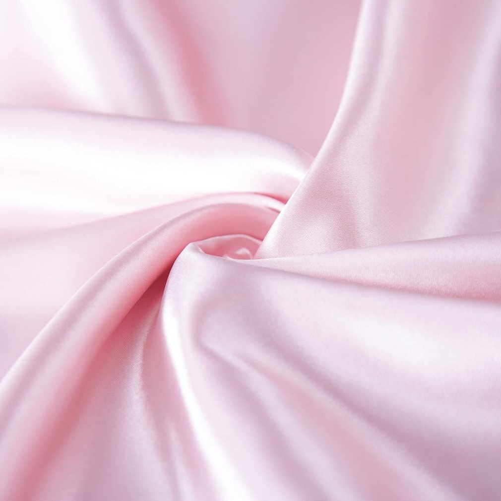 1 pz federa di seta satinata nero rosa tinta unita raso imitazione seta federa US Twin Queen King Size federa Dropship