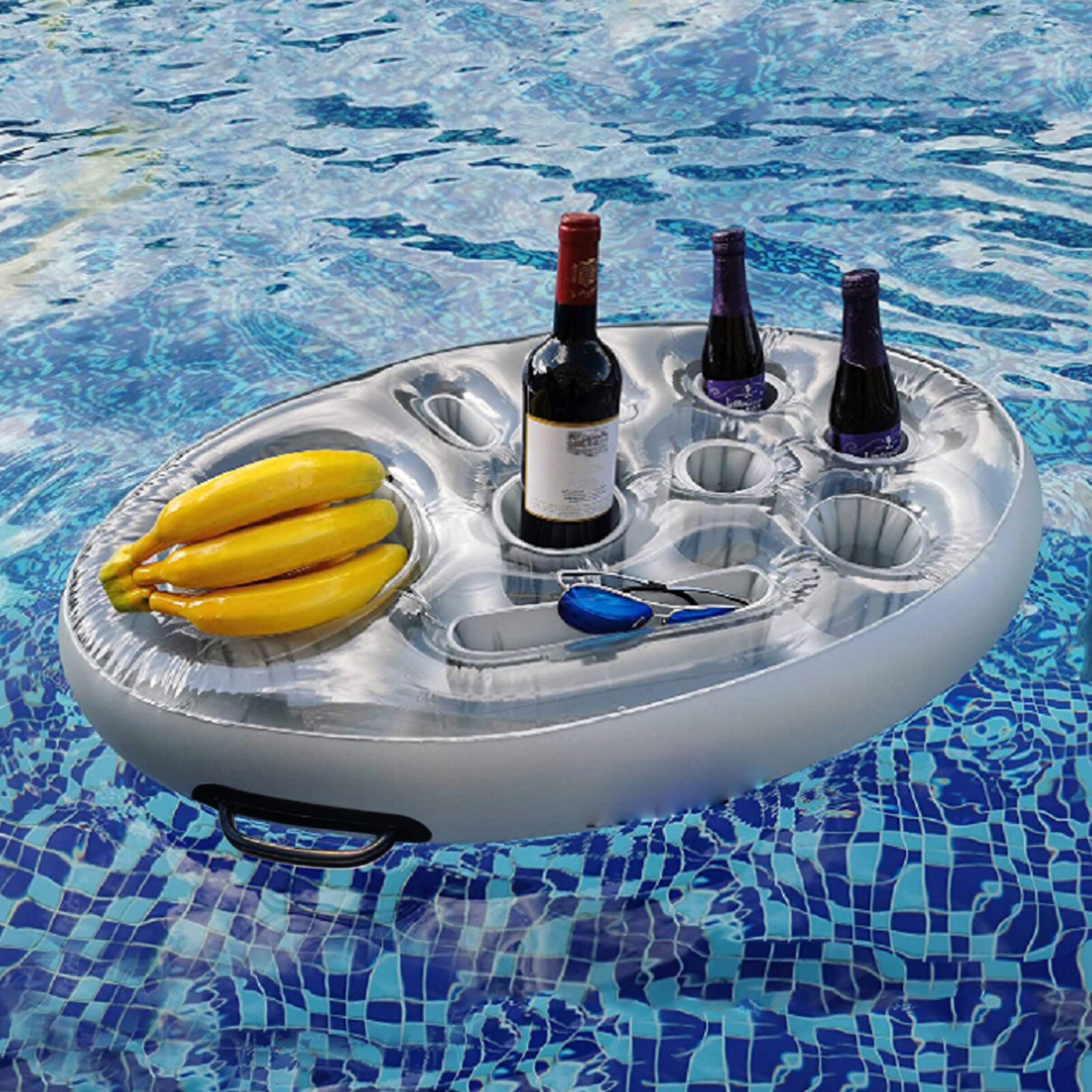 Zomer Party Emmer Bekerhouder Opblaasbare Pool Float Bier Drinken Koeler Tafel Bar Tray Strand Zwemmen Ring