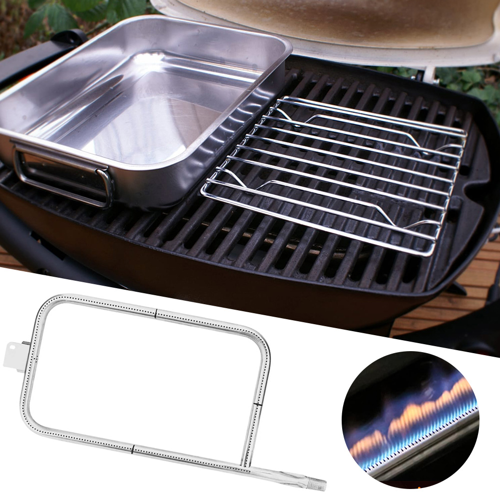 Gasbrænder til weber  q300/q320 q3000/q3200 gasgrill, udskiftning af brænderrør, grillbrænderrør i rustfrit stål, grilltilbehør