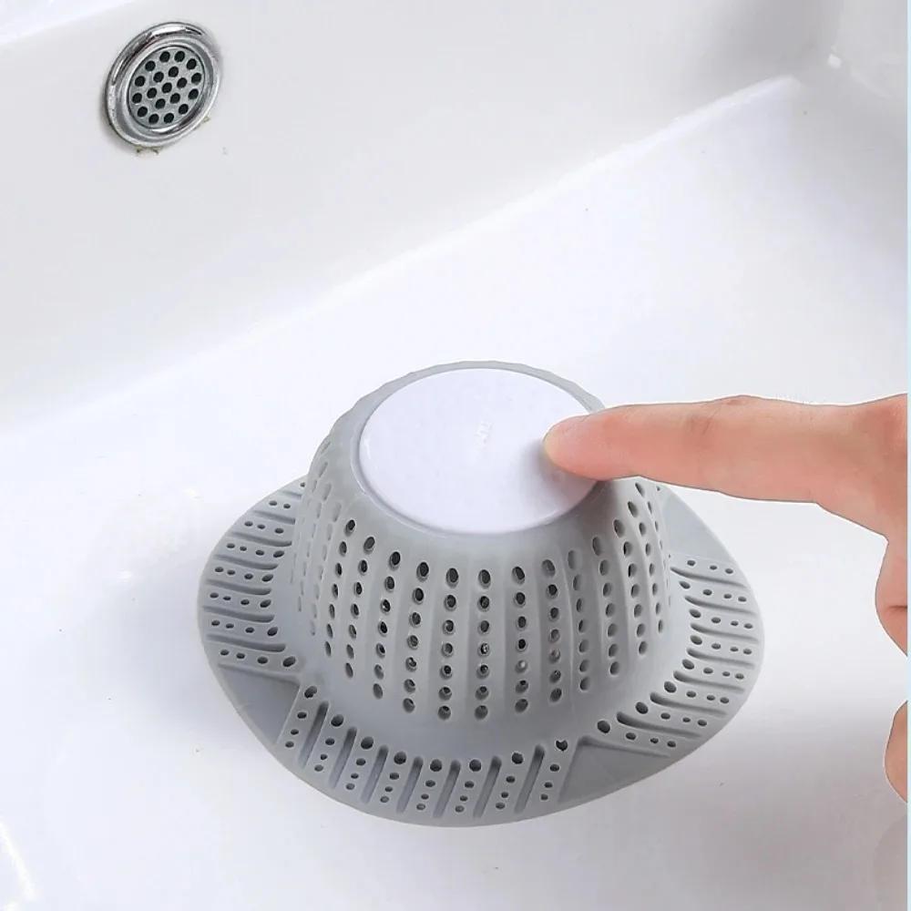 1PC Bathtub Drain Hair Catcher Collapsible Drain Protector for Pop-Up and Regular Drains of Shower Bathtub Tub Bathroom Sink