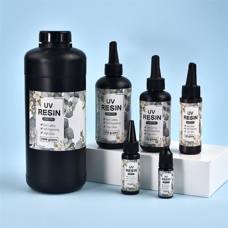 Colla per resina UV gel per resina ultravioletta che cura la fabbricazione di gioielli in resina dura attivata dalla luce solare trasparente non tossica ad asciugatura rapida