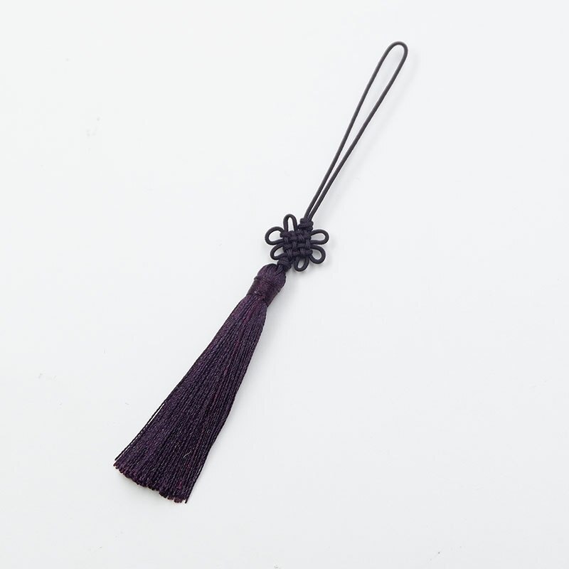 Pompon à franges U disque 5 pièces | Nœuds chinois lisses, pendentif bricolage artisanal, signet garniture de gland rideaux, décor glands ruban: Coffee tasslas