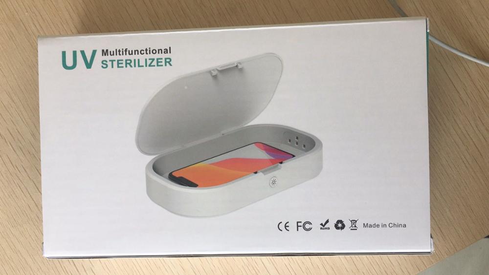mobile phone wireless charger portable ultraviolet light uvc sterilizer UV box