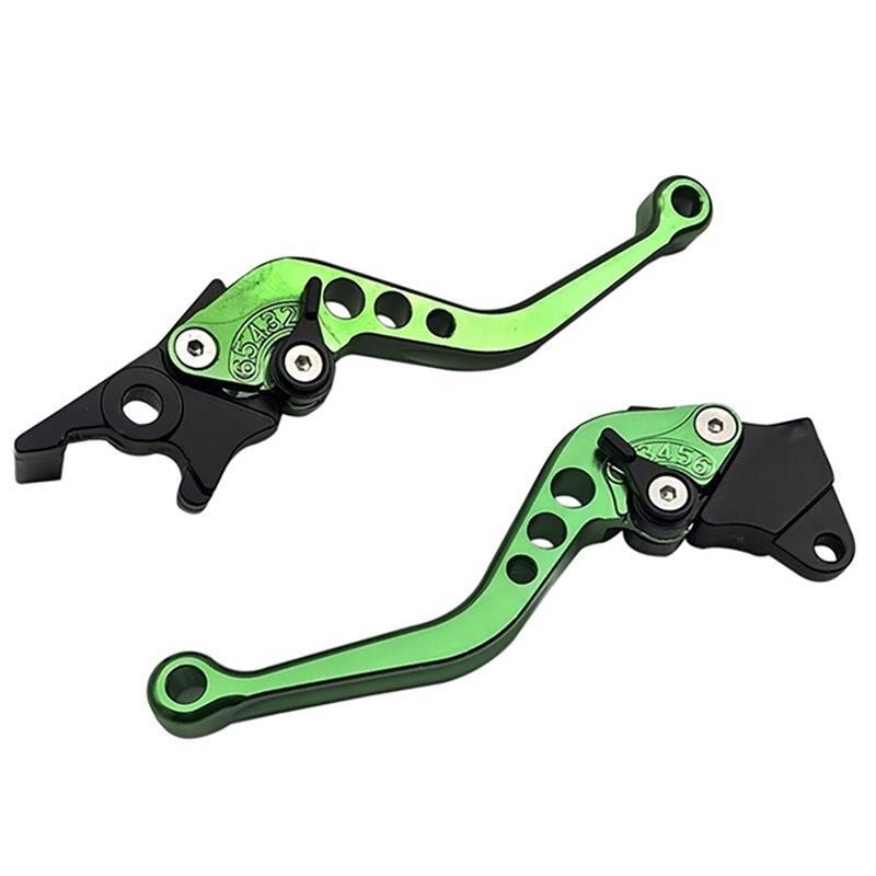 2 uds. De manija de freno de motocicleta, manija de palanca de freno de embrague de aleación CNC para motocicleta, ajuste de para modificación de motocicleta: green