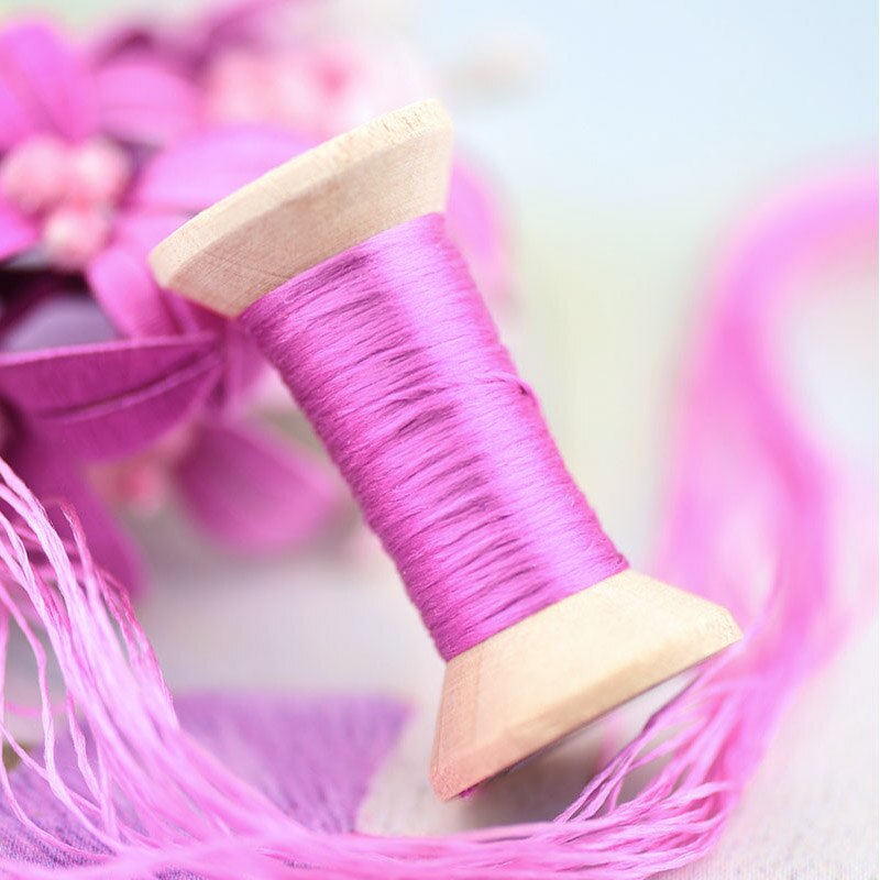 Handmade embroidery embroidery thread spool / silk embroidery thread / wrapped silk silk thread / rose purple / each 20 meters: 5