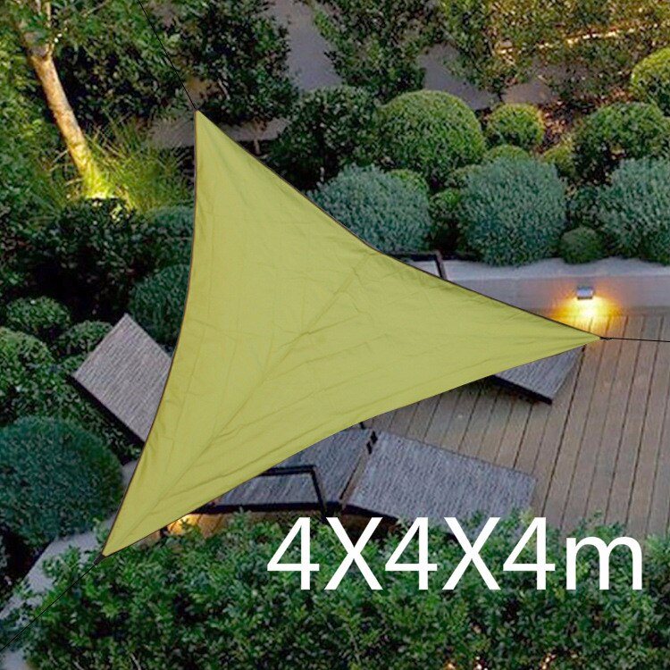 Triangle soleil abri auvent auvent abris Anti-UV soleil ombre voile imperméable tente bâche Portable en plein air Camping pique-nique tissu: 07 4X4X4m