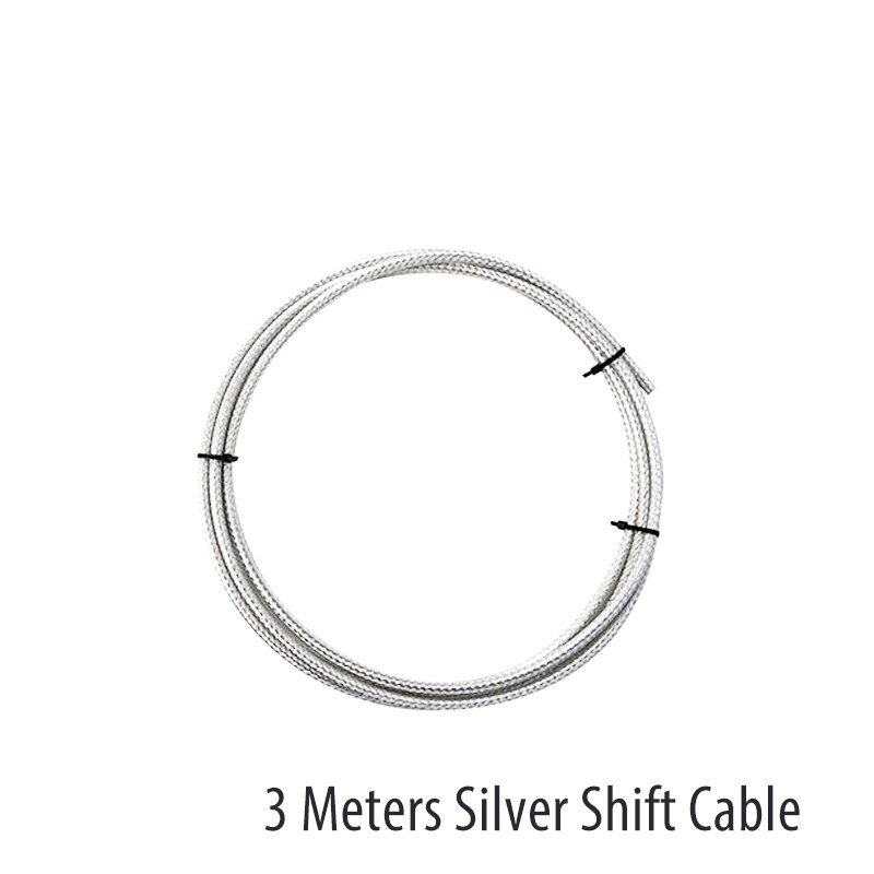 3 Meters DIY Braided Slick Lube Bike Derailleur Shift Brake Cable Housing Line Kit For Mountain Road BMX Bicycle: Silver Shift Cable
