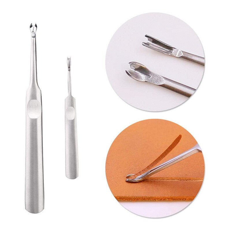 Leather Stitching Scraping Tool Stainless Steel V-shaped U-shaped Leather Groover Leather Craft Hole Puncher Edge Bevel Tool
