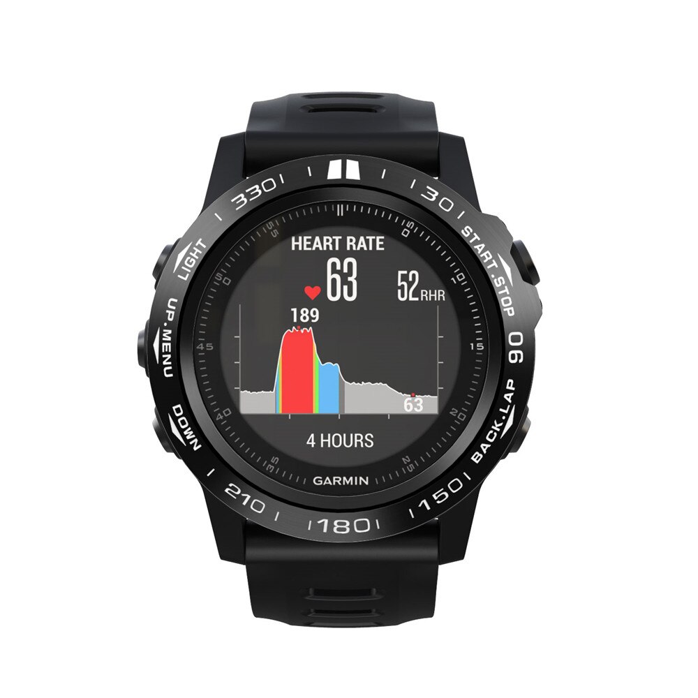 Funda de de anillo biselado para Garmin Fenix3/3HR, cubierta de Metal Anti arañazos, reloj inteligente para Garmin Fenix 3: black white / For Fenix 3