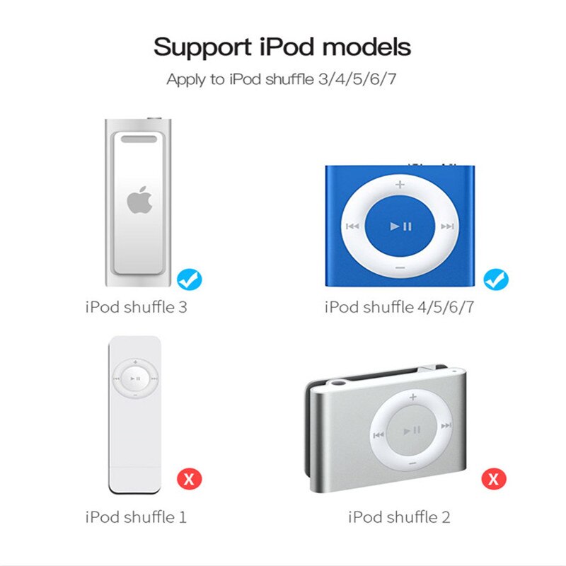 3.5 naar USB 2.0 Converter Kabel 0.1m Jack 3.5mm Lader Data Kabel Voor Apple iPod Shuffle 4th 5th 6th 7th Jack naar USB Cord