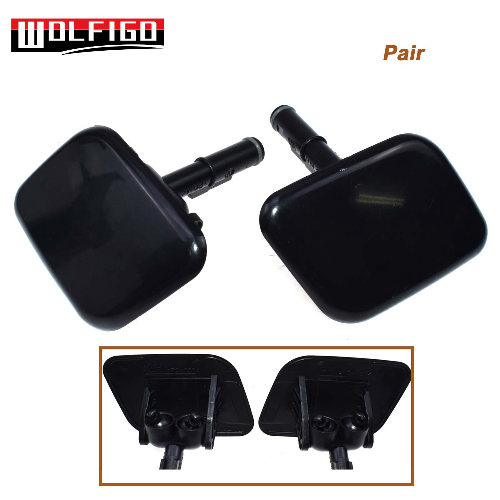 Wolfigo 1 pc/ 2 stuks links rechts zwarte motorkapsproeier voor hyundai  ix55 veracruz 2007 98680-3 j 000,98690-3 j 000: Paar