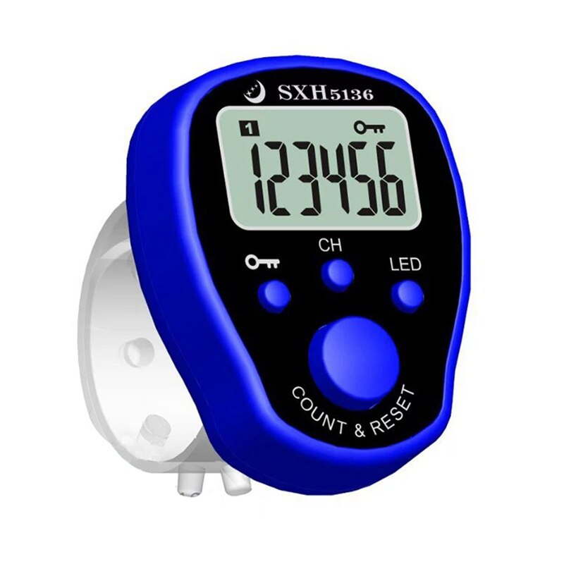 five-channel chanting counter finger electronic counter chanting multi-function point counter bIue