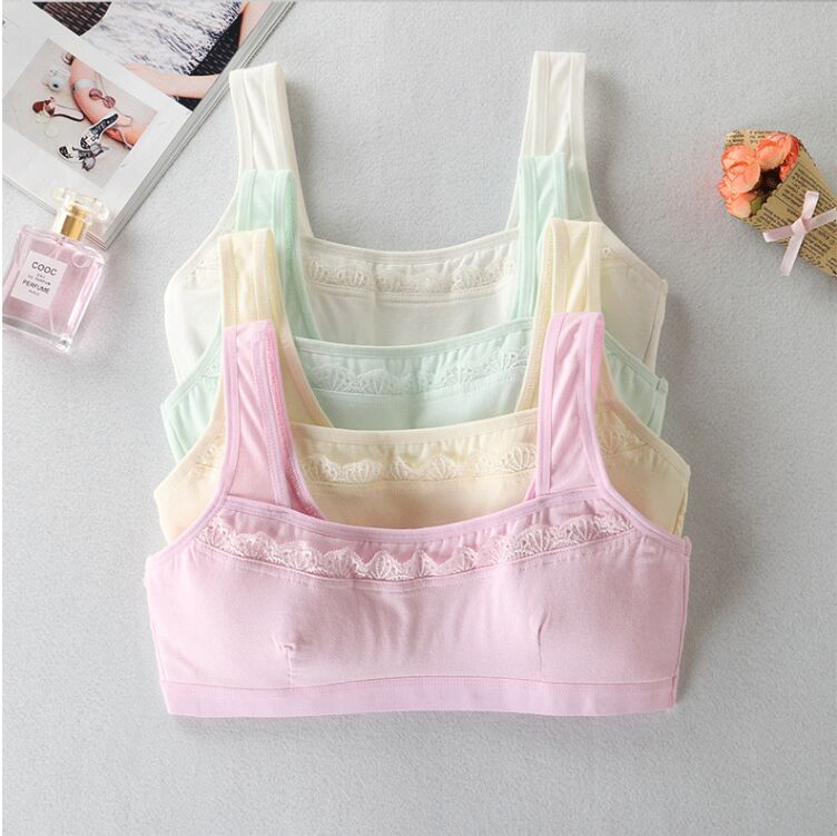 Comfortable Training Bra for Teen Girls Kids Youth Underwear Suit Children Girls Wireless Printed Cotton Bra Training Bra