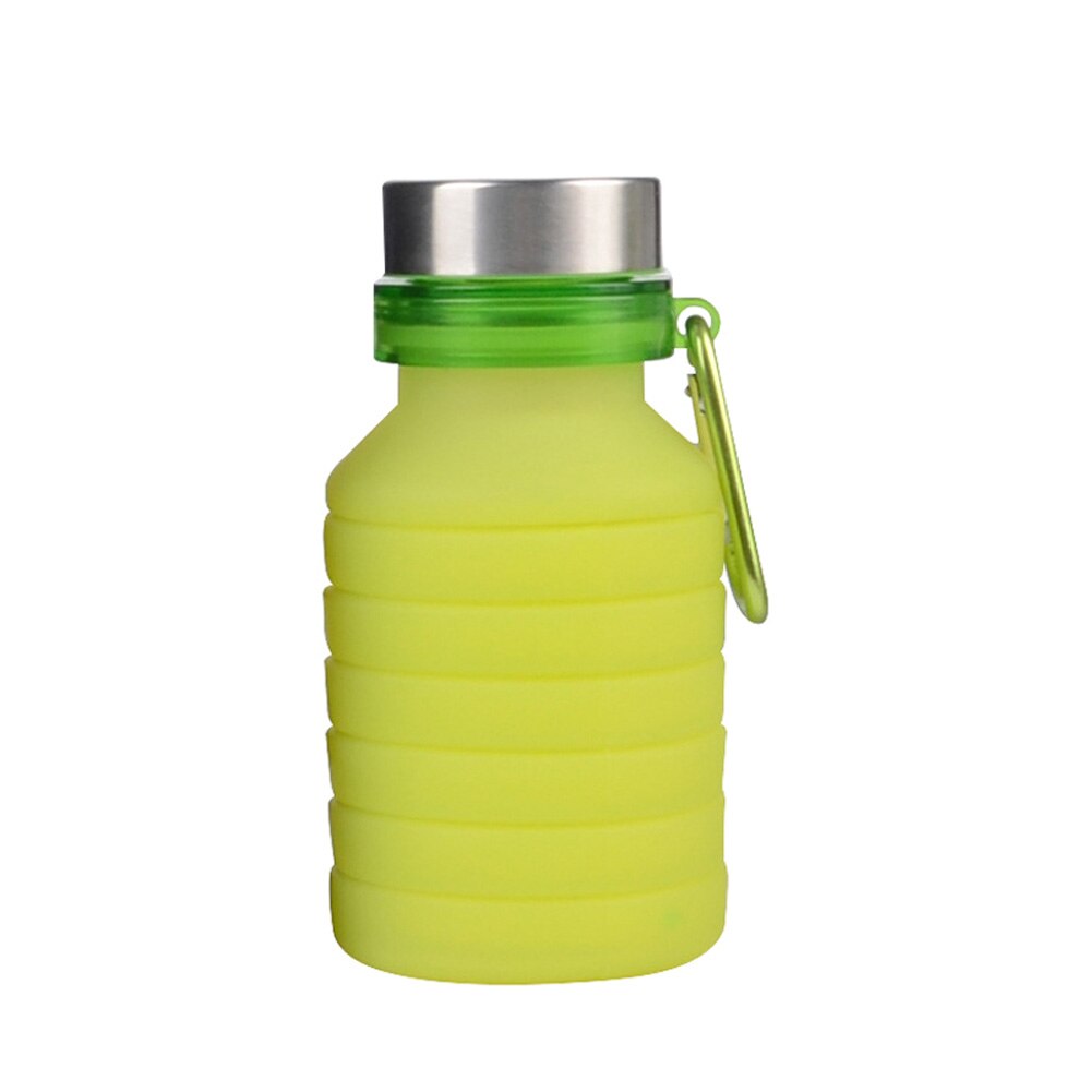 550ML de silicona plegable café taza botella para beber viajes al aire libre plegable taza LSK99: Green