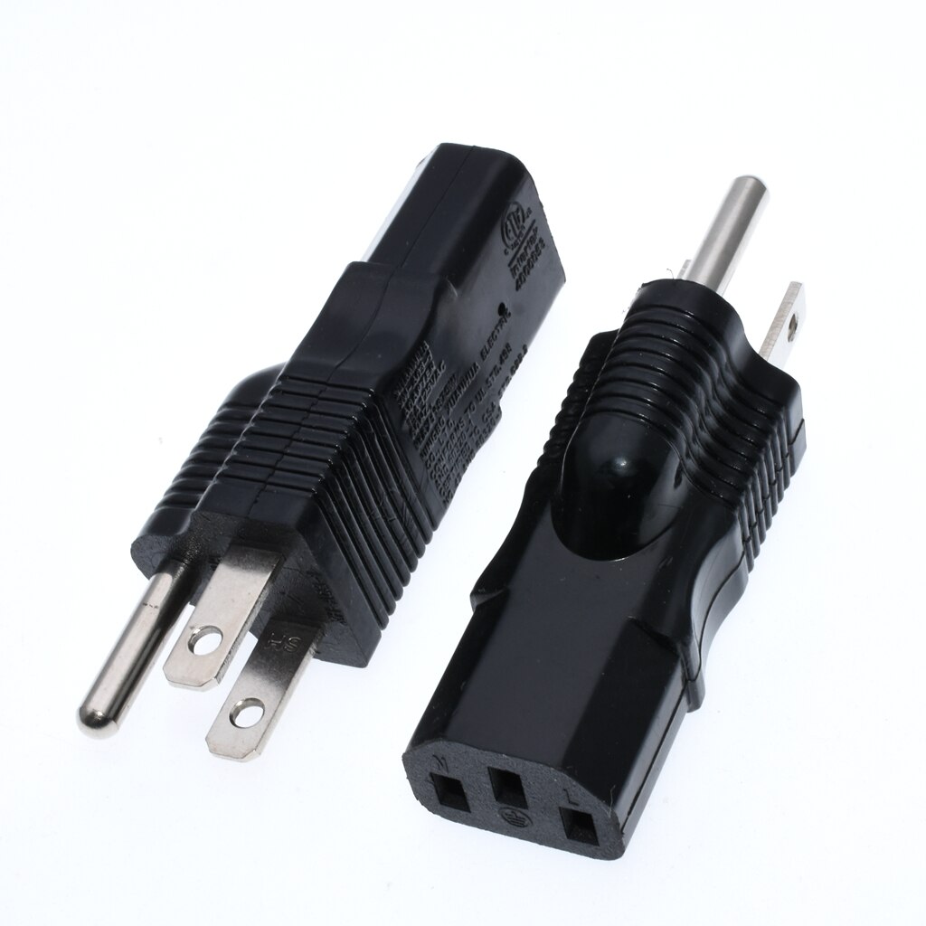 US Nema 5-15P 3PIN to IEC320 C13 AC Power Adapter Connector Converter Male To Female Socket Conversion Plug 10A 250V