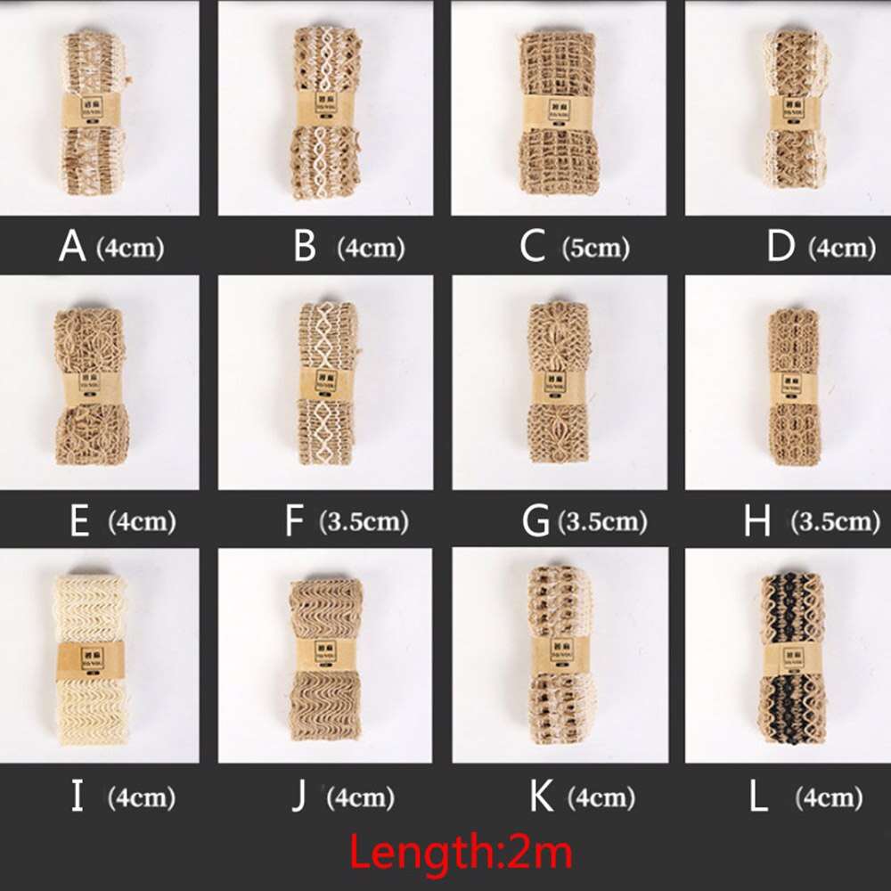 2 meter/rol natuurlijke kleur feest knutselen bruiloft lint inpaklint jute diy festival benodigdheden festival decoratie