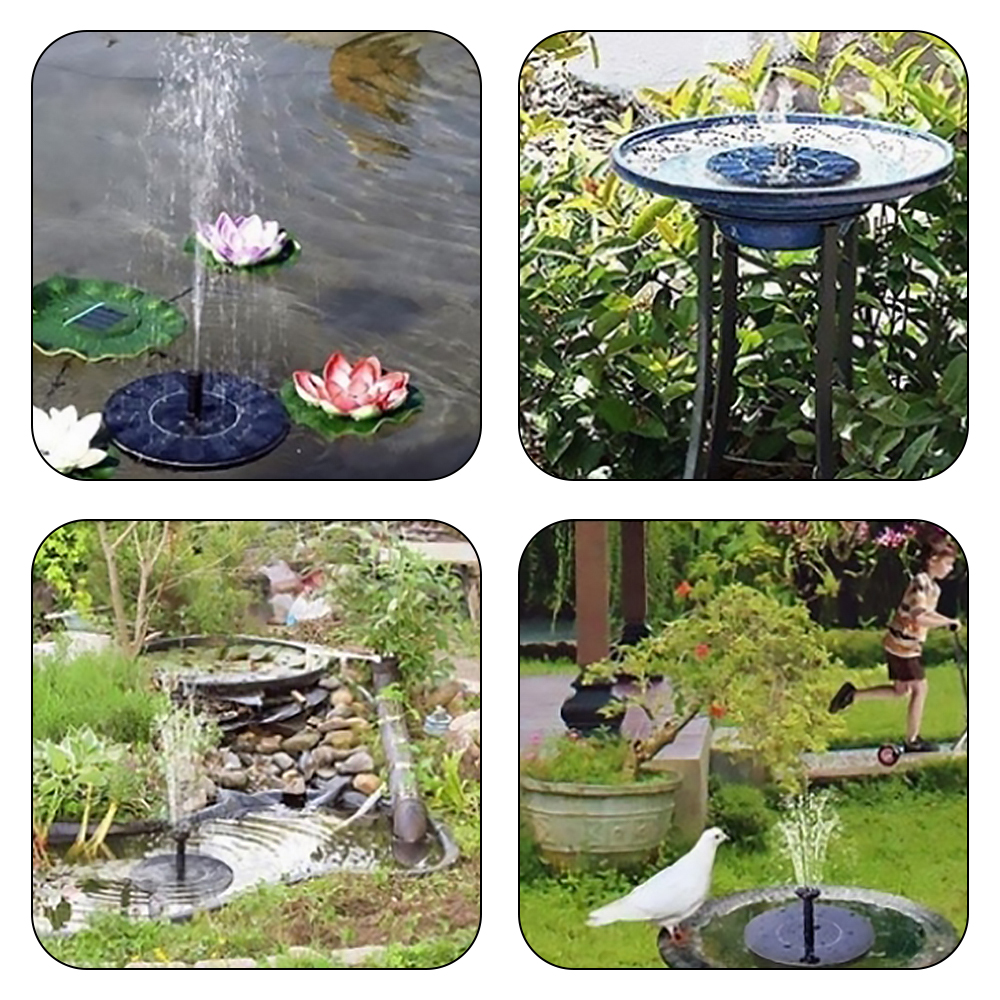 Garden Solar Water Fountain Pool Pond Waterfall Fountain Outdoor Decora Panel Bird Bath Floating Water Fountain Pump Fountain