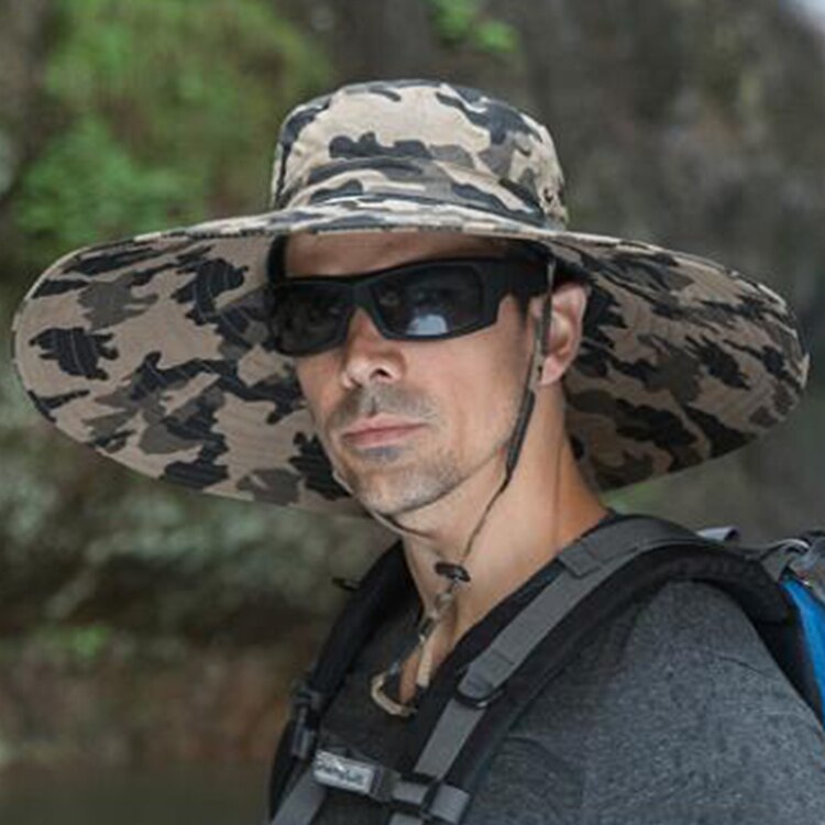 UPF 50+ Sun Hat Bucket Autumn Men Women Fishing Boonie Hat Sun UV Protection Long Large Wide Brim Mesh Hiking Outdoor Beach Cap: -4