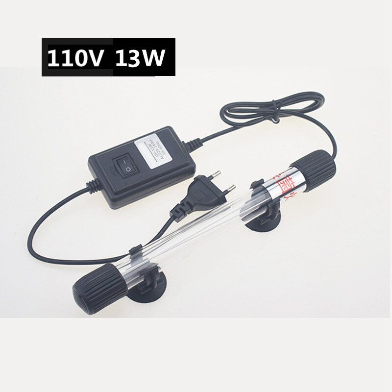 13W Aquarium Uvc Lamp Lichten Sterilisator Uv Lamp Verlichting Aquarium Bactericide Desinfectie Waterbehandeling Purifier 110V/220V
