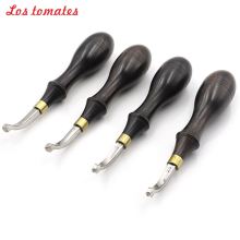 Leather Edge Creaser Leathercraft Edge Creasing Tool Leather Craft Hand Tools Leather Edge Tool with Wood Handle cold press