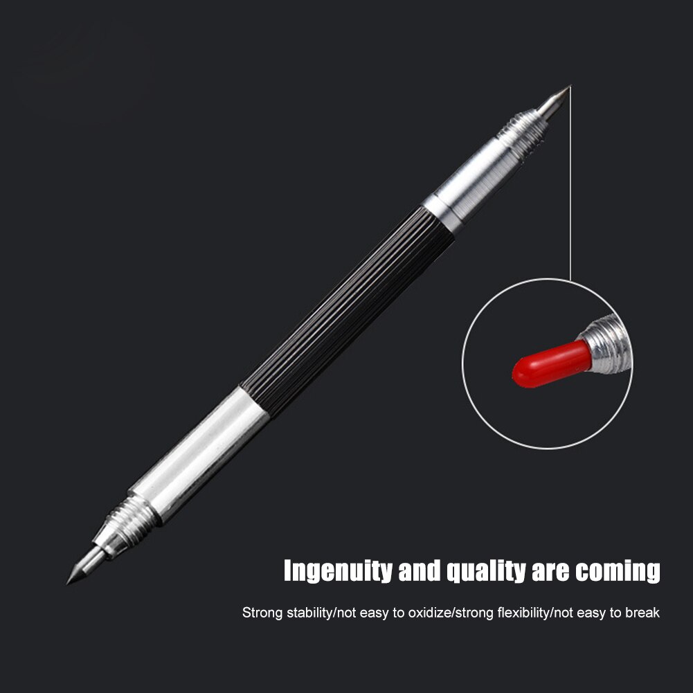 Double Head Tungsten Carbide Tip Scriber Easily Carrying Lightweight Engraving Marking Pen Tools for Glass Ceramic